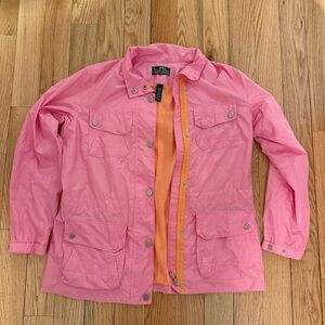 Ralph Lauren hot pink windbreaker Jacket with Orange Lining